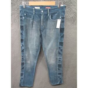 NWT Anthropologie Pilcro Blue Corduroy Pants Slim Boyfriend Size 28